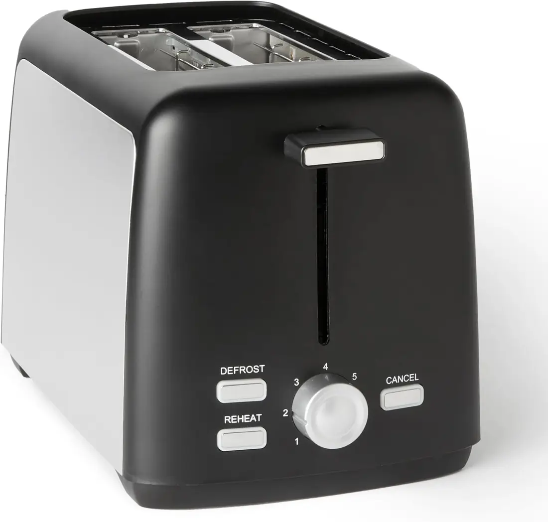Amazon Basics Tostadora 2 Rebanadas 800W