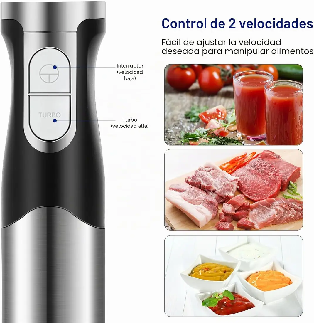 NWOUIIAY Batidora de Mano 1200W Multifunción 6 en 1 foto 2