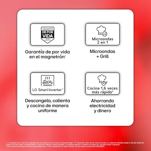 LG MH6535GIS - Microondas con Grill NeoChef 25L foto 4